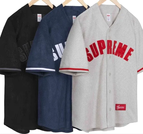 ULTRASUDE short sleeved mesh baseball 24SS BASEBALL MESH JERSEY suede 0611
